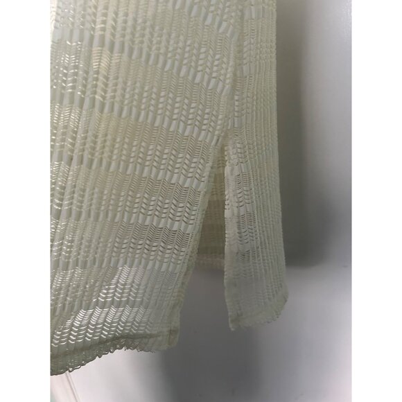 Porto Cruz Crochet Cover Up Tunic Top Open Knit Beach Swim Pool Bohemian Cream S - Picture 8 of 8